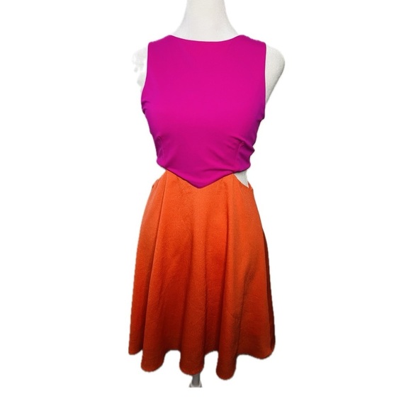 Donna Mizani Colorblock Cutout Dress - Size XS - Picture 4 of 9